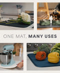 Top Shelf Microfiber Dish Drying Mat Extra Large 18 X 24 Inch Countertop Pad, used for flowers, pet feeding, and food prep.