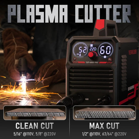 60 Amp Plasma Cutter With Blowback Start And Non Touch Pilot Arc Digital Display DC Inverter