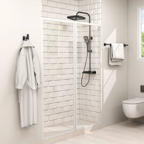 Matte Black Stainless Steel Towel Hook For Bathroom Wall Mount No Fuss Modern Hand Towel Coat Rack Sleek Durable Multi Purpose Wall Hanger For Towels Coats Bags Caddies And More