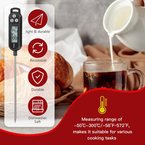 Six Pack Instant Read Meat Thermometers With Probes For BBQ And Cooking Digital Kitchen Thermometers