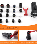 No Sweat Matte Black Kitchen Faucet Replacement Head With Solid 15 Piece Adapter Kit and handy tool for quick installation.