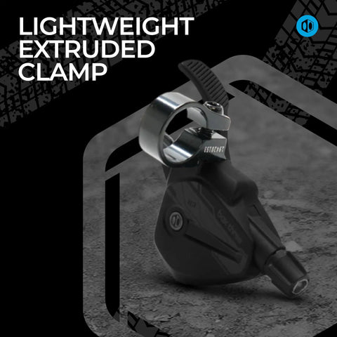 Nine Speed Mech MTB Shifter with Two Piece Pull Lever Up to Three Gears Per Click for Mountain Bikes Non E Bike Gear Shifter