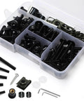 177 Pcs Motorcycle Fairing Bolt Kit For Sportbike Fans Universal Fit M5 M6 Stainless Steel Screws Fasteners Clips Kit