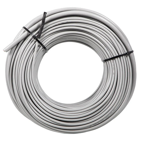 Coiled cable from Underfloor Heating Cable Kit For Tile Floors 1630W 240V With Temperature Control Panel 425.8 Ft Long Covers 128.8 Sq Ft Quiet Safe Heat No Noise Or Radiation Easy Install