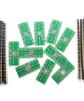 QFN32 QFP32 To DIP32 Double Sided SMD To DIP Adapter PCB Proto Board with pins for IC Programmer and Prototyping Projects