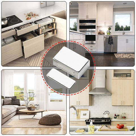 Magnetic Cabinet Catches With Ultra Strong Adhesive No Tools Needed For Quick No Hassle Install On Kitchen Cabinets