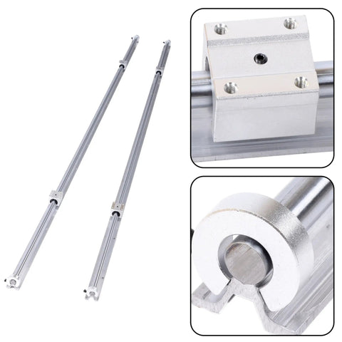 Heavy Duty Linear Guide Kit With 2200mm Rails And 16mm Stop Collars, Includes Four 16mm Bearing Blocks For Smooth CNC And 3D Printer Motion