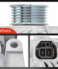 Close-up details of Alternator For Mazda 3 2004-2009 2.0L 2.3L L4 90Amp 12V 6 Groove CW Pulley Drop In Replacement Plug And Play