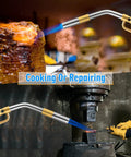 Heavy Duty High Intensity Mapp Gas Propane Torch For Welding Soldering Brazing And Cooking Kit With Trigger Start And Self Ignition in use.