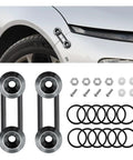 Front And Rear Bumper Quick Release Kit With Stainless Steel Screws, Rubber O Ring Washers, And Universal Tabs Titanium Finish