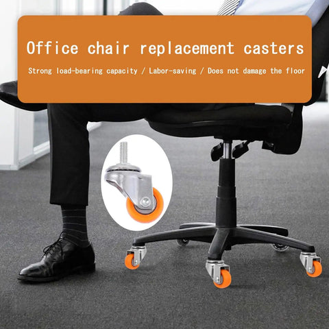 Built Tough As Nails Yellow Nylon Swivel Caster Wheels Metric Threaded Stem Roll Slick On Hardwood Floors Heavy Duty Quiet Glide Office Chair Upgrade Pack Of Five on office chair.