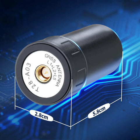 Four System GNSS Helix Antenna For GPS BeiDou GLONASS Galileo With 28dB High Gain SMA Connector IP65 cylinder dimensions