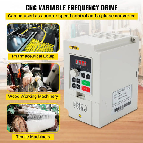 3KW 220V Variable Frequency Drive VFD For 1 Or 3 Phase Input And 3 Phase Output, 0 To 1000 Hz Speed Control