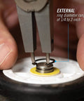 Snap Ring Pliers 927 Pro Grade For Internal And External Circlips Five Tip Set in use for external ring installation