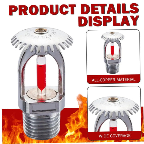 Top Notch 10 Pack Fire Sprinkler Heads Crafted From Heavy Duty Copper With Quick Response Activation At 155 Degrees Fahrenheit and Half Inch Thread Mount