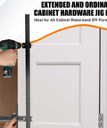Precision Aluminum Twin Ruler Cabinet Hardware Jig, 44 And 16 Inch Drill Guide Template for aligning cabinet handles.