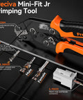 Mini-Fit Jr Crimping Kit Pro Grade With 12 Connector Types 2-10 Pin Molex 4.2mm, AWG 28-16 Terminals and Crimping Pliers