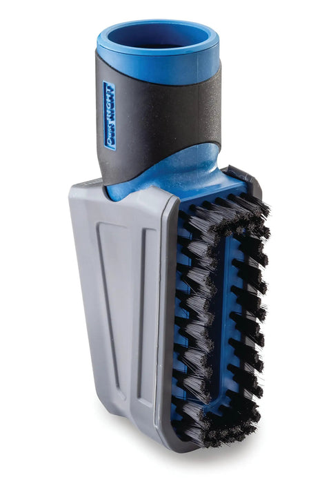 Dust Right Click-Connect Bench Brush And Dock Kit Heavy Duty Soft Bristle Cleaning Tool showing FlexiPort connector