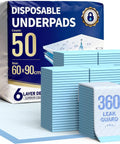 Top Shelf Heavy Duty Disposable Bed Pads 36 By 30 Inch Six Layer Ultra Thick Underpads With Zero Mess Leak Proof Gel Absorbent Quilted Surface Trusted By Nurses And Caregivers 50 Pack, featuring stacked underpads with waterproof backing.