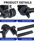 Product details of 4 In 1 Tube Bender For Copper Brass Aluminum And Thin Steel Pipes showing smooth groove, lock hook, calibrated mark, and handle