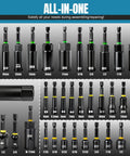Complete set of Beefy Magnetic Impact Nut Driver Set With Metric And SAE displayed with various sizes and adapters shown