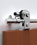 Sliding Barn Door Hangers Set 2pcs Stainless Steel No Track T Shape Compatible For All Sliding Barn Doors close-up view