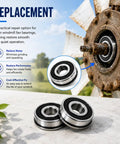 Windmill Bearing Repair Kit with Sealed Bearings One Half Inch Inner Diameter and One and Three Eighths Inch Outer Diameter DIY Friendly Designed for Eight Foot Lawn Garden Yard Windmill Fans Compatible with One and Three Eighths Inch Windmill Hubs shown against hub and blades.