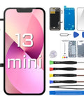 iPhone 13 Mini 5.4 Inch LCD Screen Replacement Kit With Digitizer Front Speaker Proximity Sensor 3D Touch Full Assembly And Tools