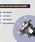Front Wheel Bearing And Hub Assembly Drop In Kit 513214 5 Lug With ABS Fits Chevy Malibu 2004 2012 Cobalt HHR 2008 2010 Pontiac G6