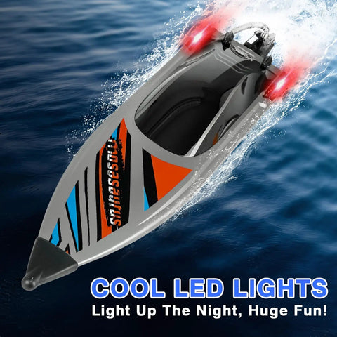Beastly 22 Inch RC Racing Boat With Brushless Motor Forty KmH Speed LED Lights Built For Adults Poolside Vibes