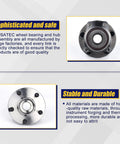513303 Beefy Front Wheel Bearing And Hub Assembly, 2 Piece Set For Subaru Front Wheel Hub With ABS, product image with description boxes