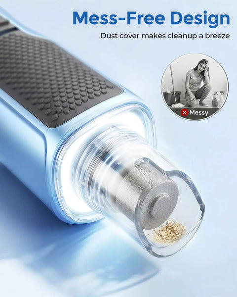 Premium 7 Speed Quiet Pet Nail Grinder For Dogs And Cats Featuring Low Vibes And A 360 Degree Led Ring For Super Easy Gnarly Claw Trimming At Home with dust cover.
