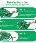 Instructions for desoldering using Desoldering Wick Braid 10 Ft No Clean Desoldering Tool For PCB Repairs