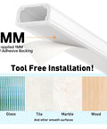 TV Cord Hider For Wall Mounts Paintable Cable Cover For 2 To 3 Wires Easy Install Wire Management For TV Cables Behind Your Flat Screen White UL94 V0 Safe Keeps Wires Hidden And Neat For A Slick Look, 1mm adhesive backing