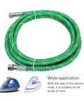 Middle Pressure Silicone Steam Hose Nine Point Eight Feet Green, flexible steam tube for ironing, durable silicone rubber.