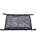Double Layer Car Ceiling Cargo Net For SUV Truck Van, Roof Storage Organizer, 35.43 X 25.59 X 2.36 In Black Polyester, flat view