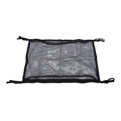 Double Layer Car Ceiling Cargo Net For SUV Truck Van, Roof Storage Organizer, 35.43 X 25.59 X 2.36 In Black Polyester, flat view
