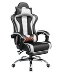 Ergonomic Gaming Chair With Massage Lumbar Support And Footrest, Pro Grade Comfort For Marathon Gaming Sessions, Height Adjustable