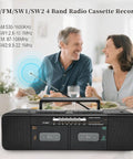 Retro Boombox With Dual Cassette Decks And 7200mAh Battery with couple in a kitchen, Bluetooth Audio