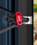 Close-up of 14 Inch Hand Rivet Nut Tool Set With 7 Interchangeable Mandrels mounted on a metal surface.