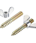 Heavy Duty M4x25mm Hanger Bolts And Matching Wing Nuts Hardware Kit For Furniture Mods And DIY Builds Bang For Your Buck Solid Steel Construction with wing nuts and threaded bolts.