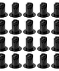 Top Dog Quarter Turn Dzus Fasteners 7/16 Inch 7075 Aluminum Alloy Quick Release Panel Rivets in a pack of 20, black finish.