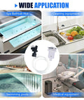 Collage showing applications of 16A On Off Push Button Switch For Whirlpool Jets Bath Tub Spa Air Switch Replacement