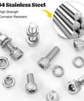 Top Shelf M4 Hex Socket Screw Assortment Kit With 490 Metric Sizes From Six To Thirty Millimeters stainless steel bolts and nuts