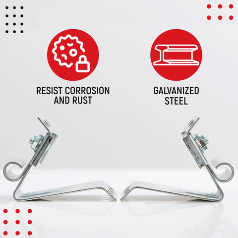 Adjustable Top Bracket For Garage Door Track 2 Pack Galvanized Steel Replacement Brackets With Zinc Plated Finish, side view