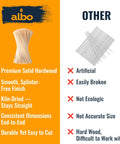 Comparison of Pro Grade Round Wooden Dowel Rods Smooth As Silk One Quarter By Twelve Inches and inferior products.