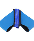 10 Pack Anti Static Foot Heel Straps For ESD Work, blue synthetic rubber grounding strap shown flat