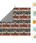Wood Grain Deer Print Dish Drying Mat For Kitchen Counter, Super Absorbent Microfiber Rack Pad, Machine Washable, 16x18 Inches