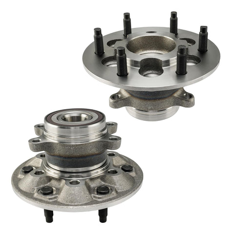 Front Wheel Bearing Hub Assembly Pair For 2009-2012 Chevy Colorado 4WD And GMC Canyon 4WD, 6 Lug, Drop-In Replacement, Durable Bearings