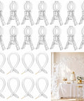 Premium 110 Pcs Balloon Arch Clips Kit With Super Strong Spring Clamps For Weddings Parties Festivals And Banquet Scene Decorations That Look Lit And Durable. Clear plastic balloon arch clips and balloon shapes for event decoration.